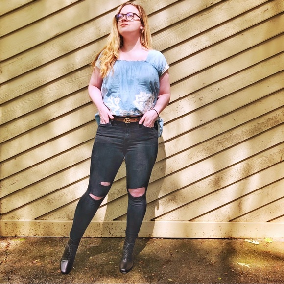 NWT Good American Good Legs Blue001 Distress Jean - Picture 8 of 8